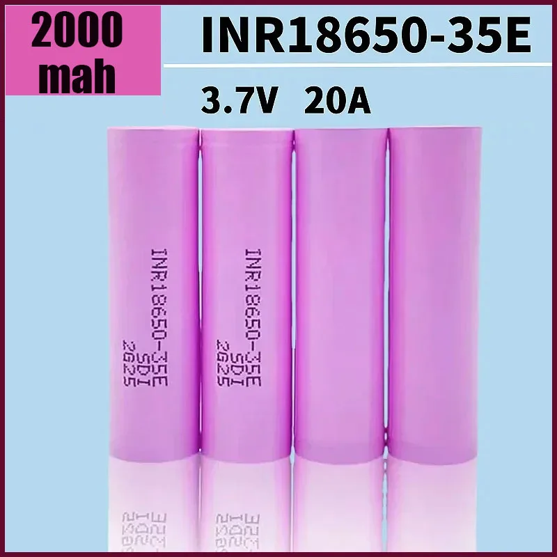 

New Voor 18650 2000Mah 20A Ontlading INR18650 35E 1-100PCS 3.7V Chargeable Li-Ion Oplaadbare Battery