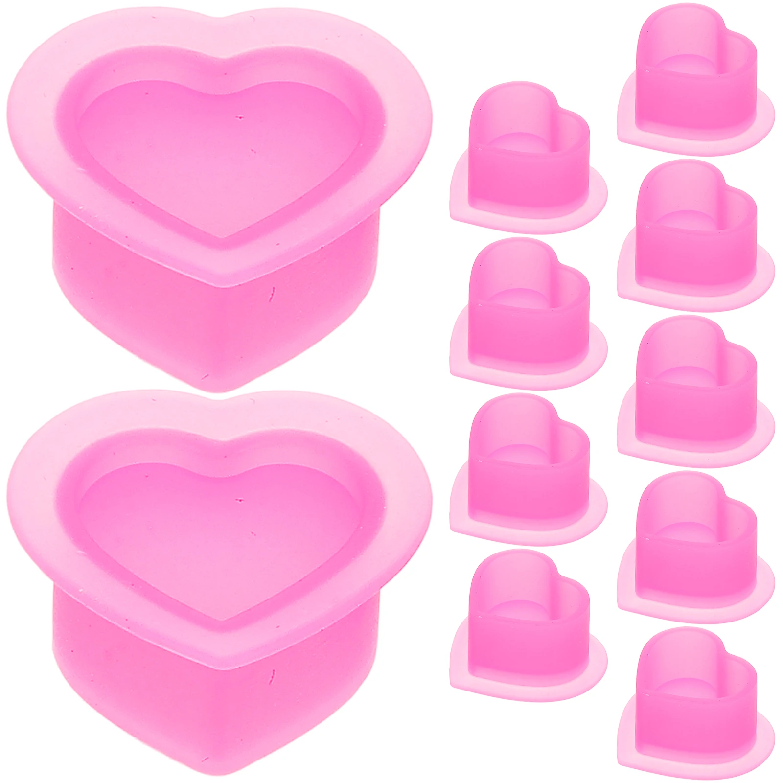 

100Pcs Heart Shaped Silicone Tattoo Ink Cups Small Holders Durable Heat Resistant Ideal for Salon and Personal Use
