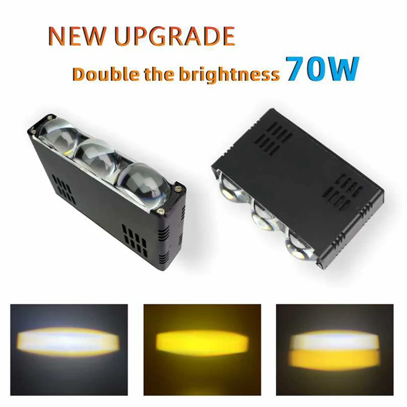 otorcycle LED High-Brightness Spotlight 12V 24V White Flashing 5000K High-Power DC Lens Headlight Suitable for motorcycle