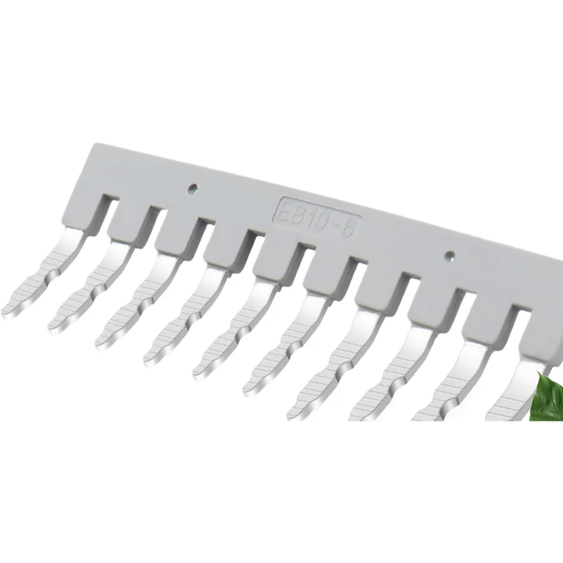 EB10-8 Side-Insertion Jumper, 10-Position Shorting for UK6N Terminals, 8mm Pitch Busbar
