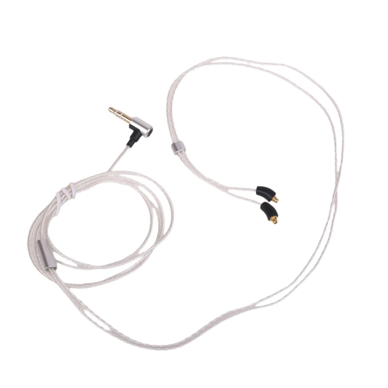 Kabel AUX Port 3.5Mm untuk Headphone, Kabel Earphone Konektor MMCX Ganda Panjang 130Cm dengan/Tanpa Mikrofon Drop Shipping