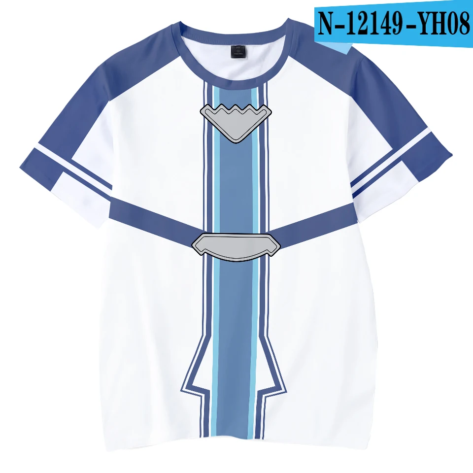 For Men Unisex Kirito Oversize O-neck 3D with Short Sleeve Tops Funny T-shirts Fashion Japanese Anime Sword Art Online Cosplay