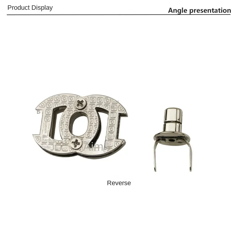 High Quality Alloy Bag Lock Accessories Purse Press Twist Lock for Bag Luggage Snap Clasp Locks Closure Buckle Hardware