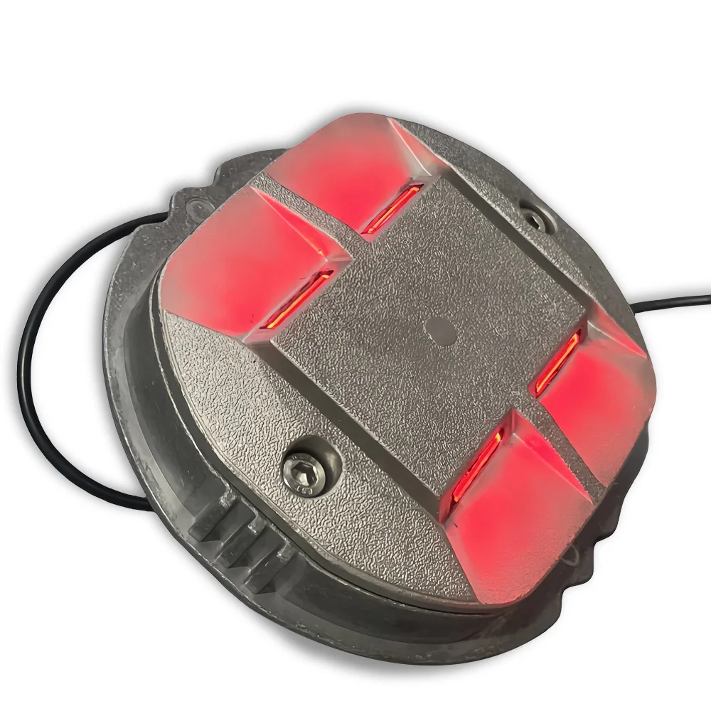 IP68 Waterproof Load-bearing Capacity Of 50 Tons One/Two Way Stud Light Optional Yellow White Red Color 3 Years Warranty