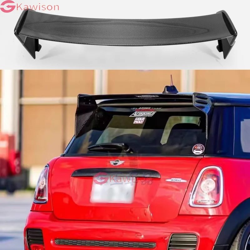 

R56 JCW Spoiler atap serat karbon, Aksesori Mobil sayap spoiler atap serat karbon gaya untuk Mini Cooper Ver.2.11/2.12 2007-2013