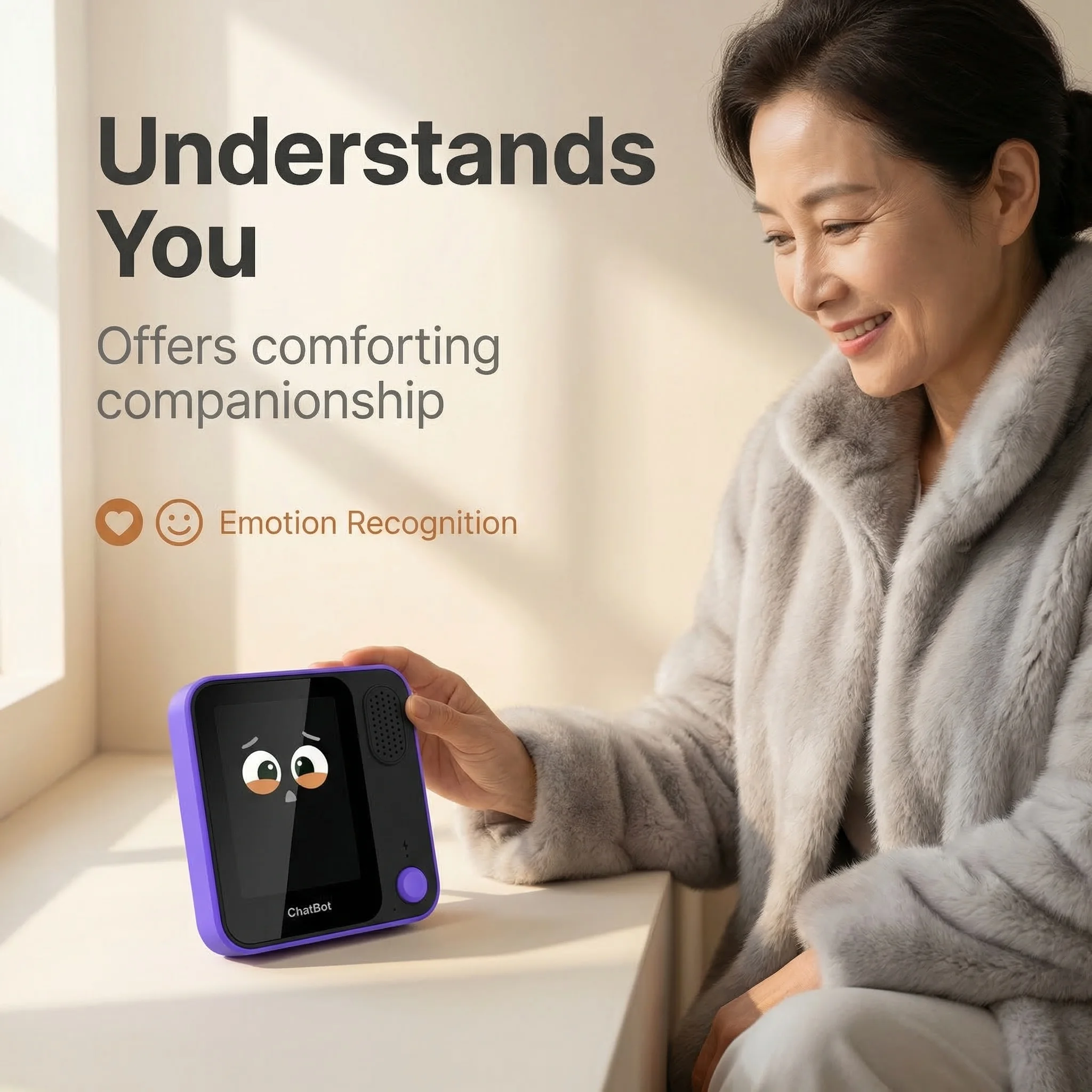TT-08 AI Voice Robot for Adult Warm Companion AI Chatbot Multilingual Emotion Recognition Companion Local Privacy Protection GPT - Image 4