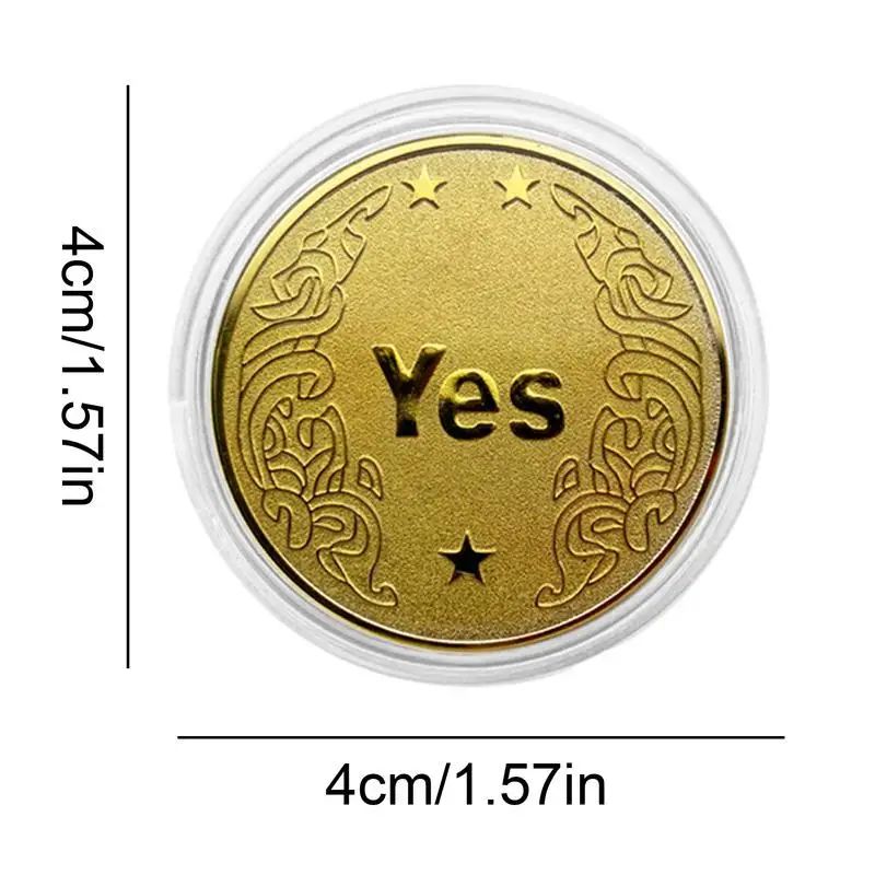 Coin Collection Commemorative Gift Novelty Christmas Gifts Decision Maker Yes No Challenge Coin Coin Gifts for Friends Party