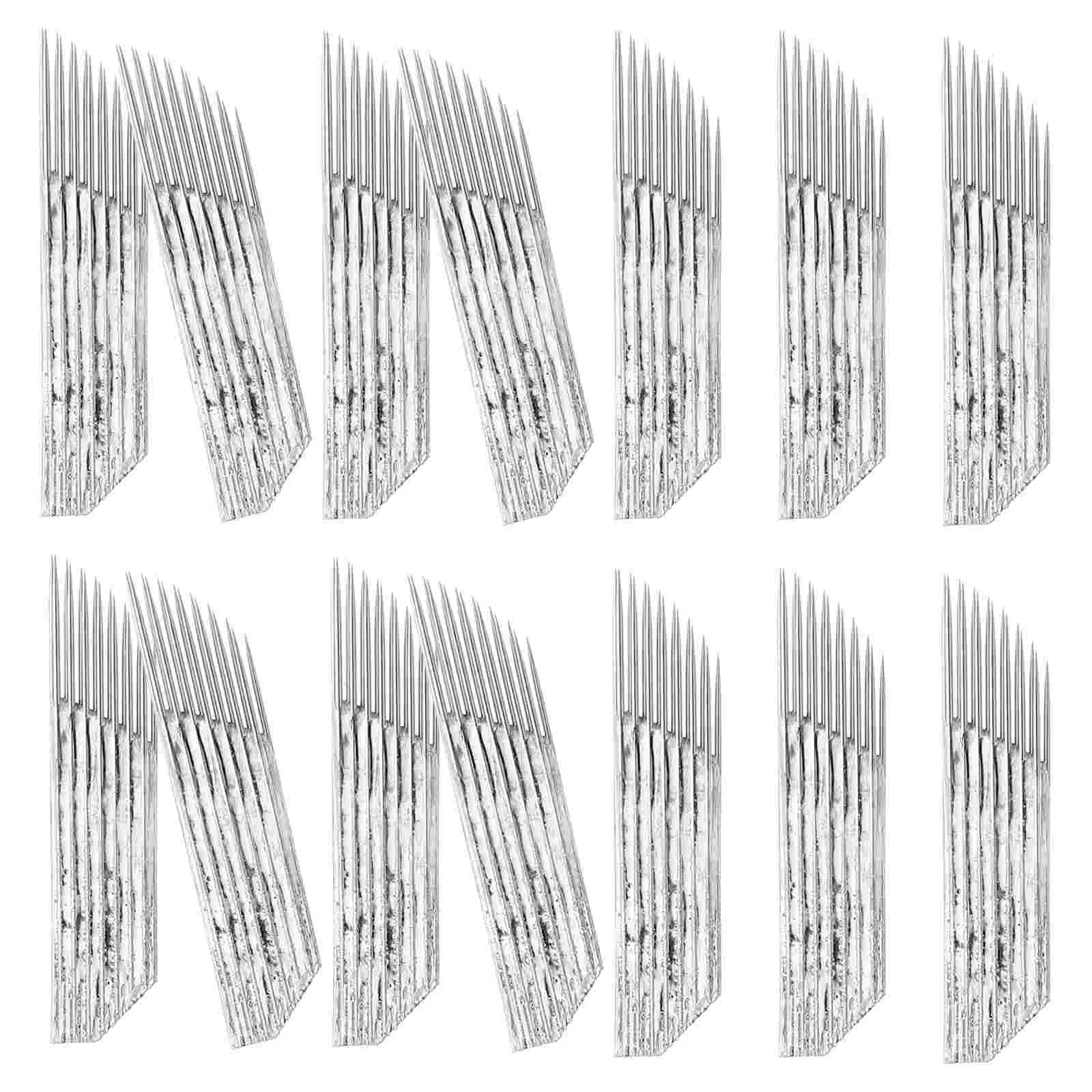 50 Pcs Microblading Accessories Makeup Needle Knives Needles Tebori Blade Eyebrow Blades Double