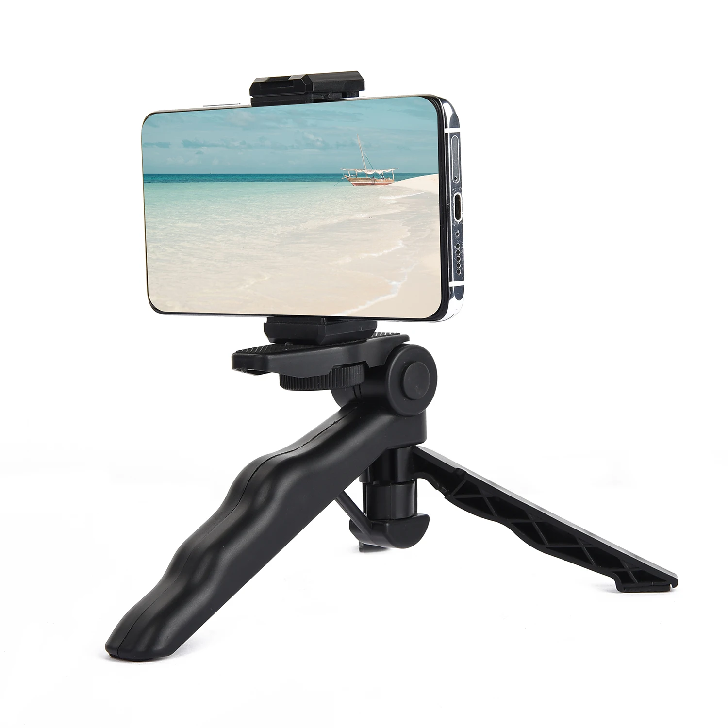 Uchwyt do telefonu uchwyt do telefonu statyw do telefonu DSLR telefon Vlog zestaw do statywu zimny but do mikrofonu LED Light Mini statyw do iphone'a