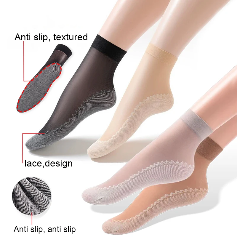 

10 pairs of women's short tube stockings Breathable non-slip summer women's stockings thin socks Spring and summer thin socks