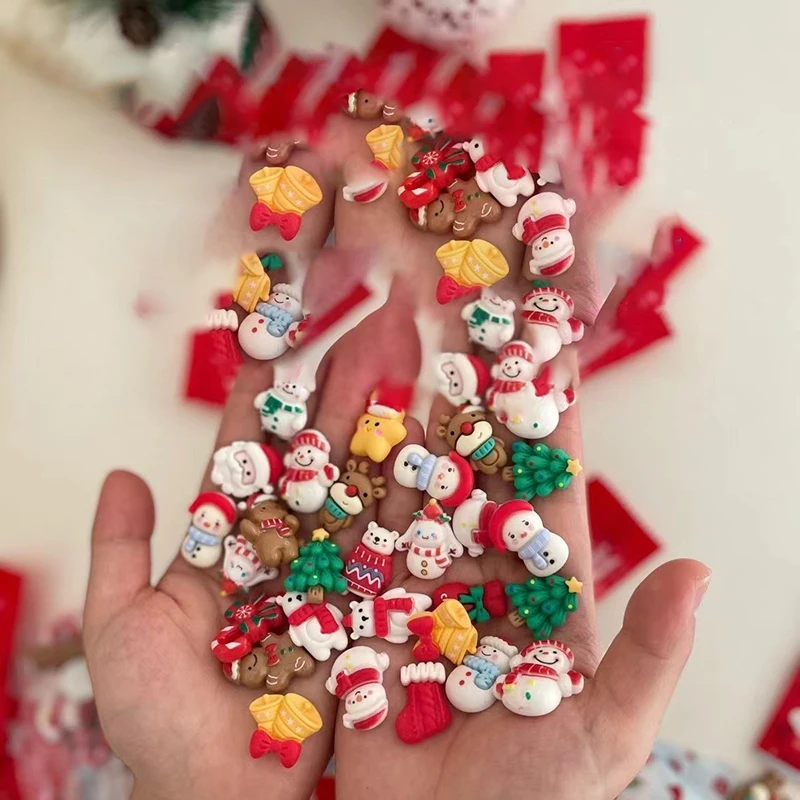 10 Stück Harz Weihnachtspuppe Blind Bag Weihnachten Elch Weihnachtsmann Geschenk Belohnungen für Kindergartenkinder