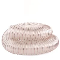 Tubo de PU transparente, succión de polvo, manguera de escape de humos de vacío, tubo de aire de tubo de escape, diámetro interior 25-100 mm, 1-5 m * 0,63 mm