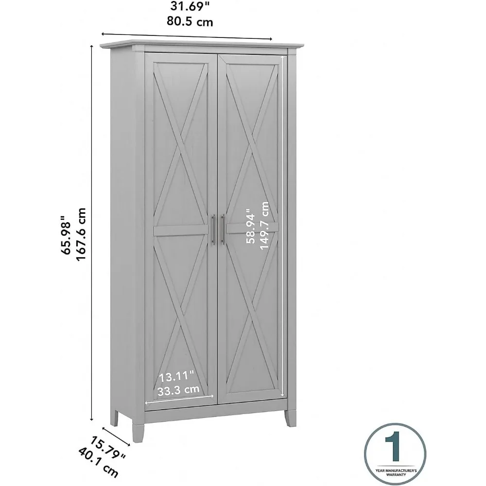 Mobile portaoggetti alto ovest con ante a Cape Cod grey