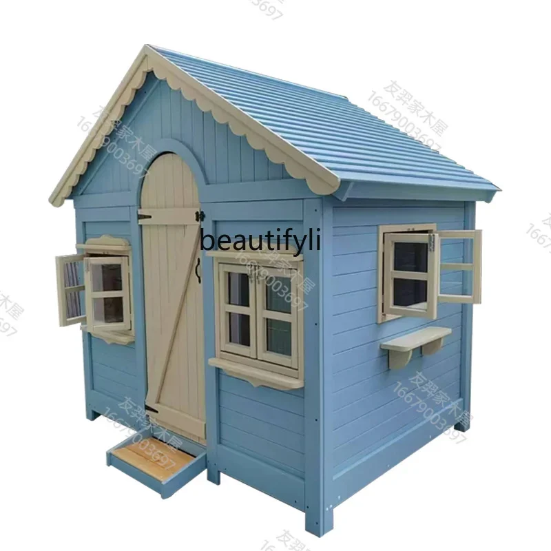 

A38 Legno conservativo per esterni, sala giochi, asilo, cabina per tronchi da esterno, casa sull'albero giocattolo di assemblagg