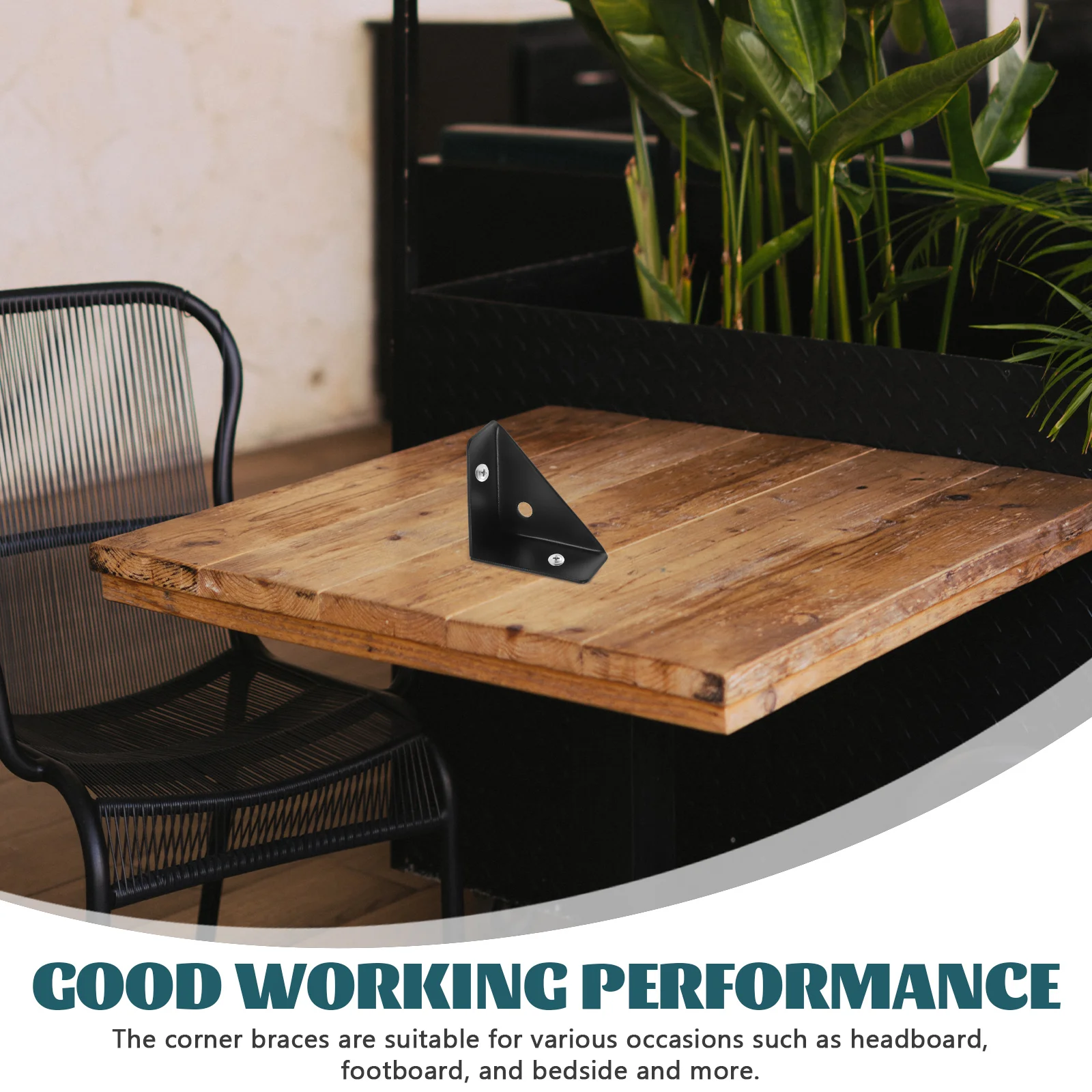 

10Pcs Thickened Cold-Rolled Steel Corner Brackets Rust-Resistant Furniture Reinforcement Support for Shelves Cabinets Tables