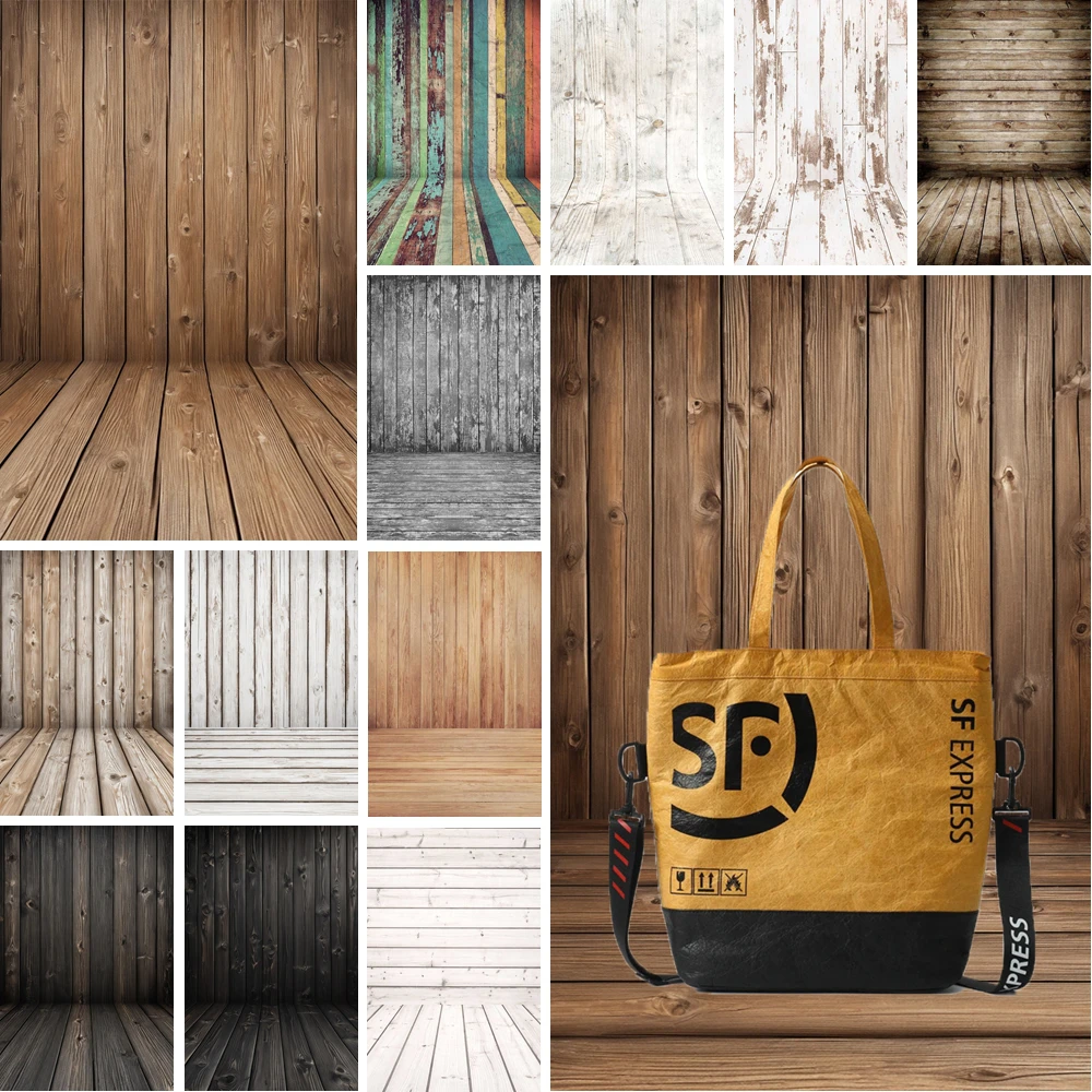 

MOON.QG Color Blocke Wood Texture Backdrop Still Life Photography Brown Plank Backgrounds Poster Photo Studio Home Decorations