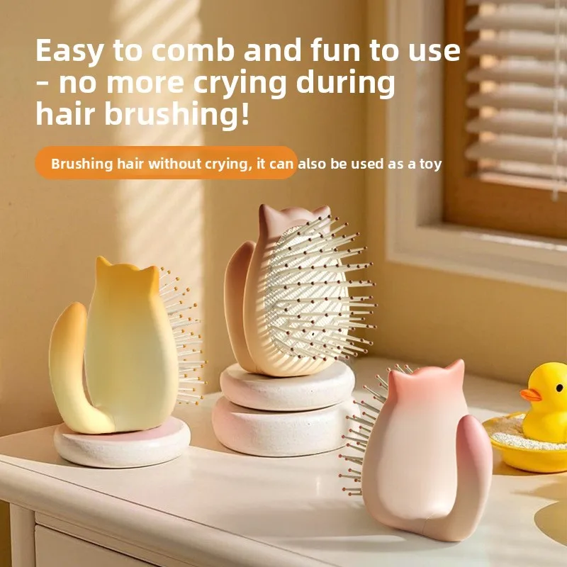 

2026 new children's stingy cushion comb for girls, designed to prevent hair damage and tangling, portable and anti-static