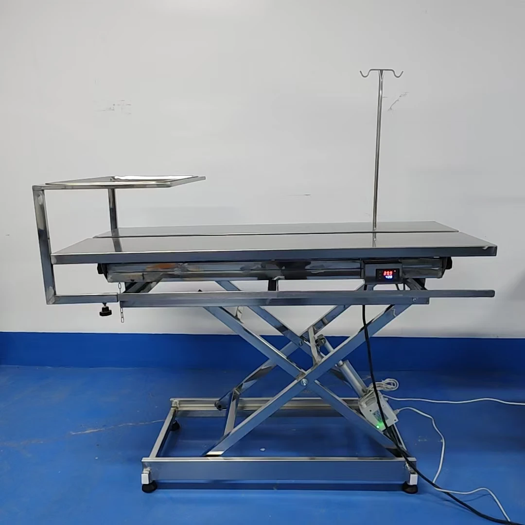 Electric Adjustable Veterinary Examination Table Stainless Steel Operating Table For Small Animal Clinic Surgery