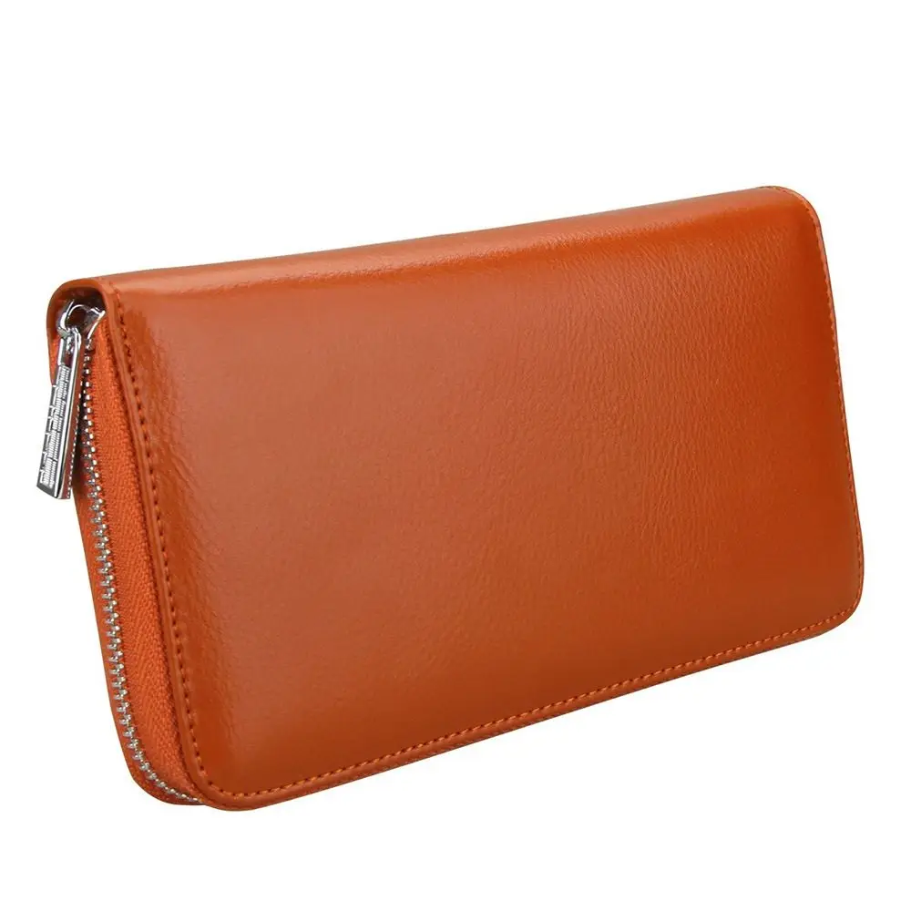 

Вместительный кошелек из натуральной кожи с множеством отделений для карт, на молнии, в стиле аккордеон, для хранения кредитных карт
