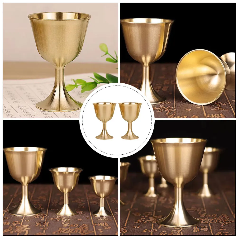 

Decorative Cup Multi-function Buddhism Cup Household Copper Offering Cup Accessory