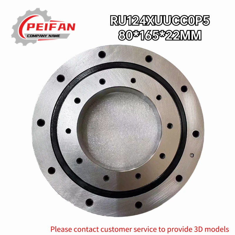 1PCS RU124XUUCC0P5 RU124GUUCC0P5 Precision Cross Roller Bearing Robot Knuckle Arm Bearing 80*165*22mm