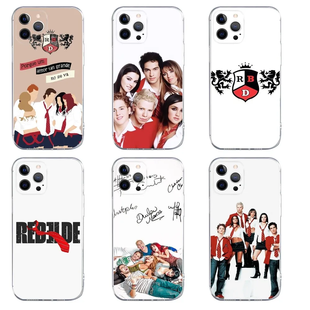 RBD R-Rebelde Telenovela Phone Case For iPhone 15 14 13 12 11 Pro Max Xs Xr X 7 8 Plus 12 13 Mini Silicone Clear Cover