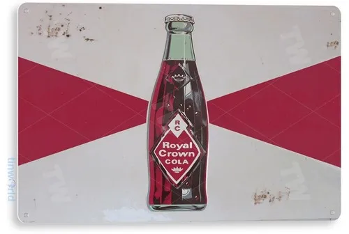 TIN SIGN RC Royal Crown Bottle Metal Décor Wall Art Soda Store A584 --Tin Sign