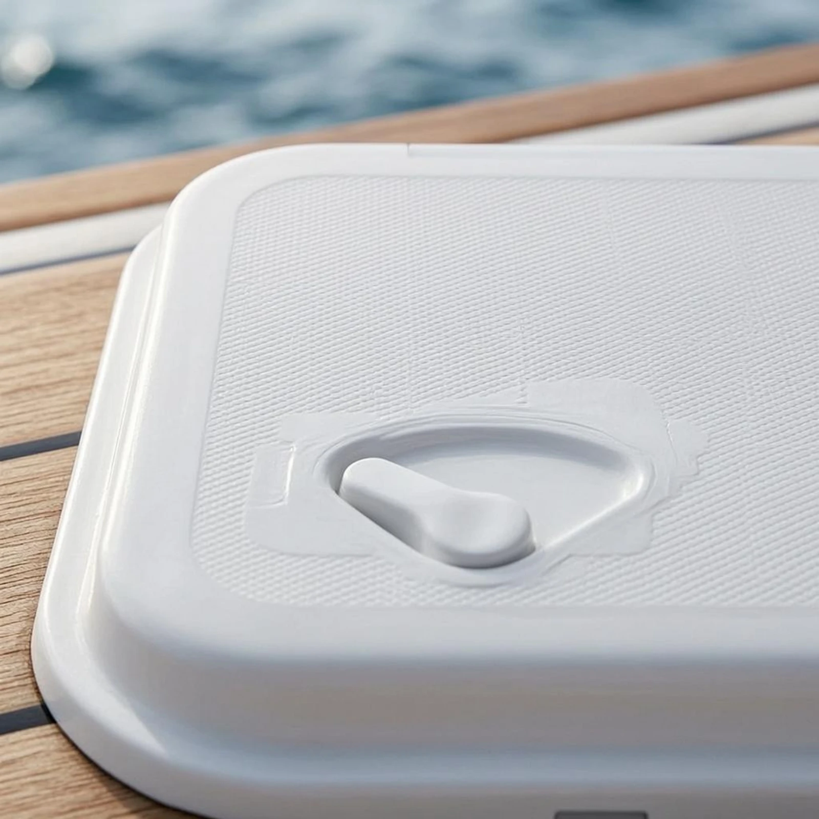 Marine Hatch Cover Integrated Latches Locking Hatch Cover Boat Accessory Weather-Resistant Sleek for Storage Opening