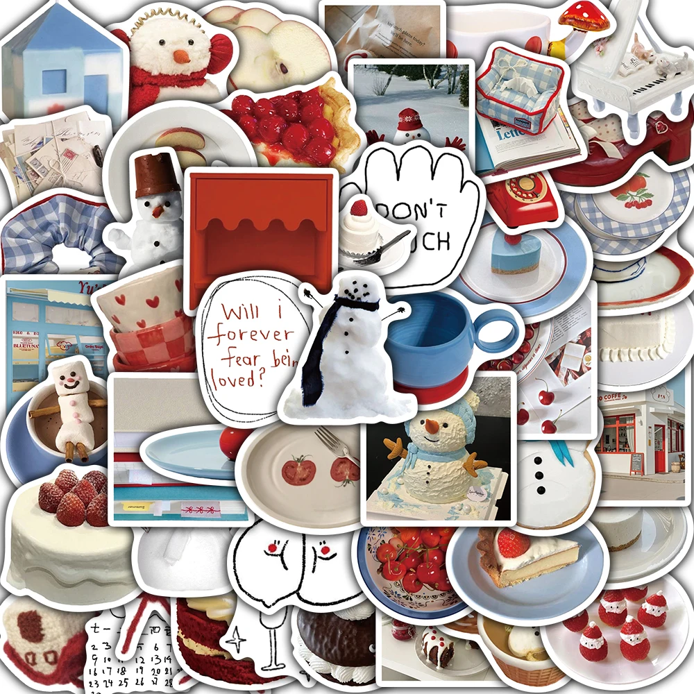 50PCS Winter Cream Breeze Sticker Guitar Laptop Fashion Motorcycle Exquisite Waterproof Skateboard Phone Suitcase Decals