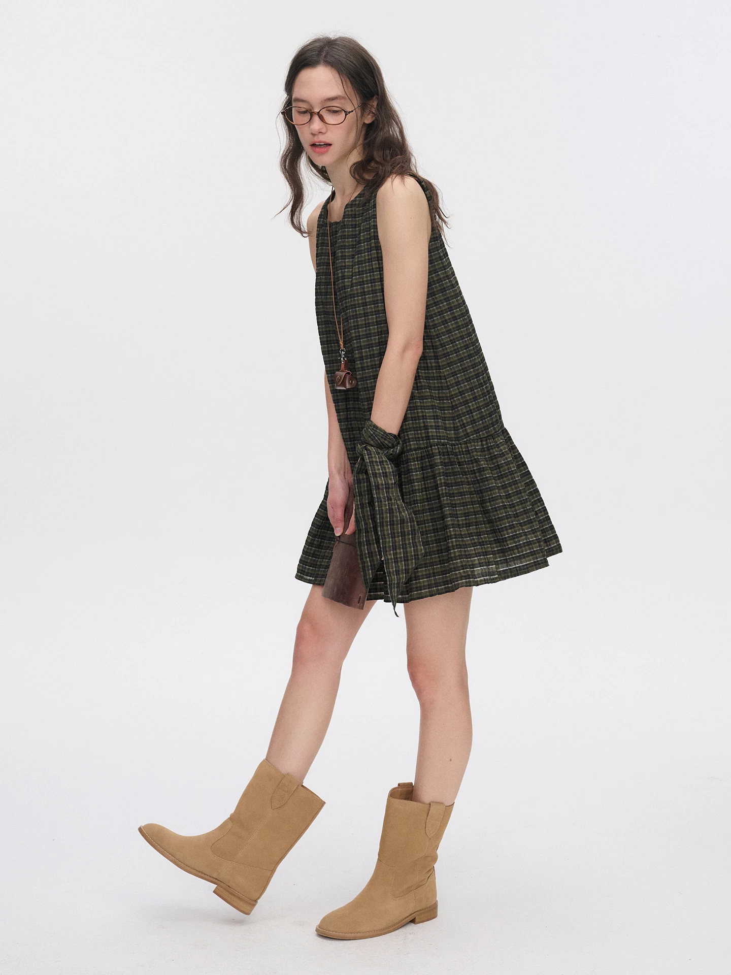 

Уникальное летнее платье без рукавов для женщин, юбка А-силуэта во французском стиле, из мягкого дышащего хлопка, с многослойной юбкой, для города и повседневной носки