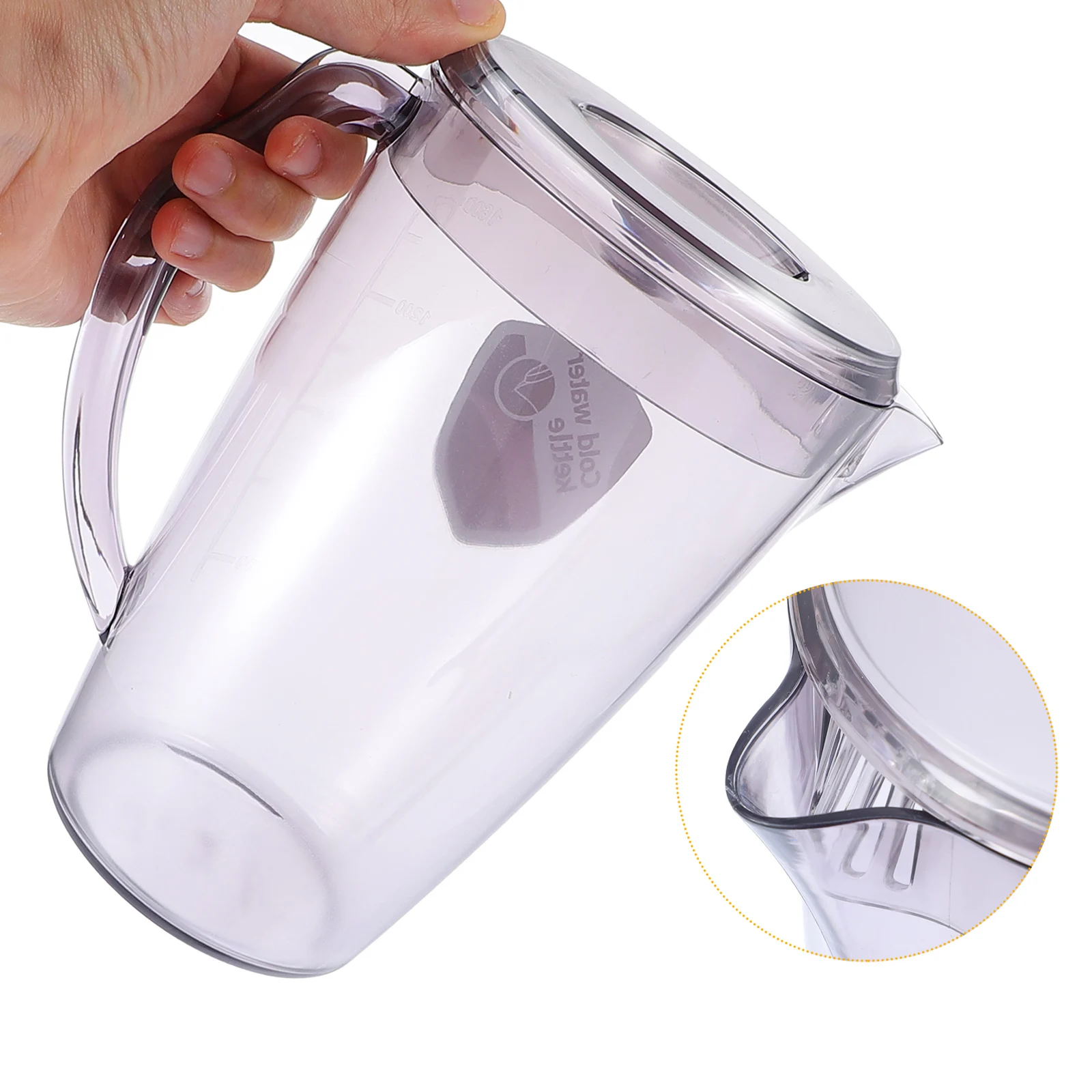 

Cold Water Kettle Large Capacity Plastic Material Heat Resistant Juice Beverage Storage Manual Household