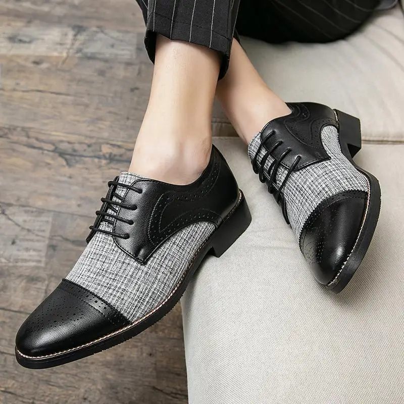 Leather Shoes Men's Business British Style Business Formal Wear Small Leather Shoes Men's Lazy Casual Dress Party Men's Shoes