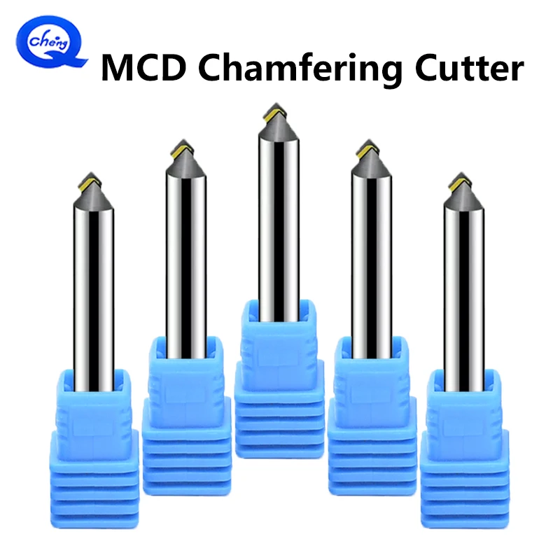 MCD Alat Ukir Bit Ukiran Pemotong Penggilingan Chamfering Berlian untuk Emas, Perak, Tembaga, Aluminium Akrilik Dll Dapat Disesuaikan