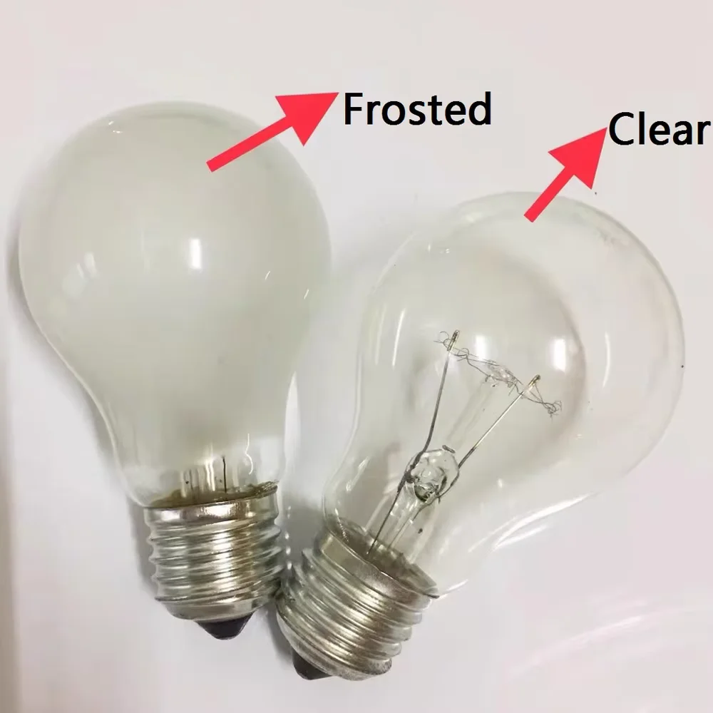 HoneyFly 10pcs A55 Incandescent Bulb E27 B22 220V 40W 60W 100W 95*55mm 2700K Old-fashioned Tungsten Lamp Clear Glass Cover