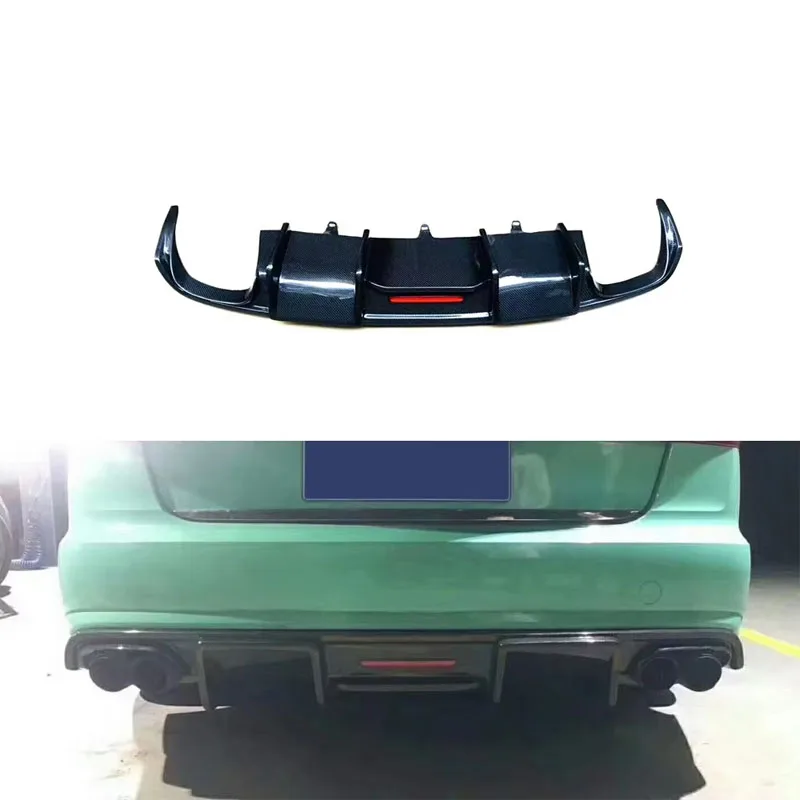 

For Audi A6 C7 base sedan 2016-2018 carbon fiber rear diffuser
