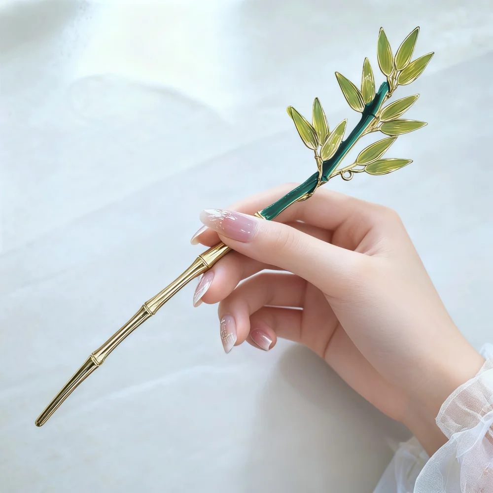 Enamel Alloy Hairpin For Women Chinese Hanfu Insert Hair Stick Pins Chopstick Antique Girls Hair Bun Hair Accessories view 2
