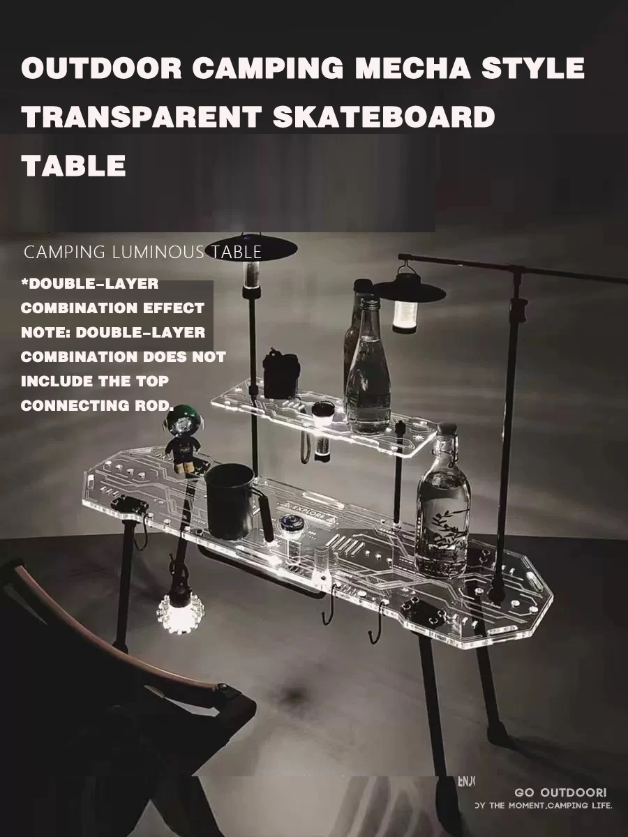 Outdoor Camping Multifunctional IGT Unit Board, Acrylic Mechanical Style, Transparent Luminous Table