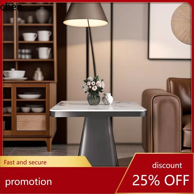 

CZ small coffee table for reception, square corner table, rock slab sofa side table, marble table