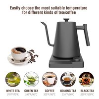 110V 220V Gooseneck Electric Kettle 1000ml Smart Temperature Control Pot 1200W Rapid Heating Kettle 304 Stainless Steel Liner