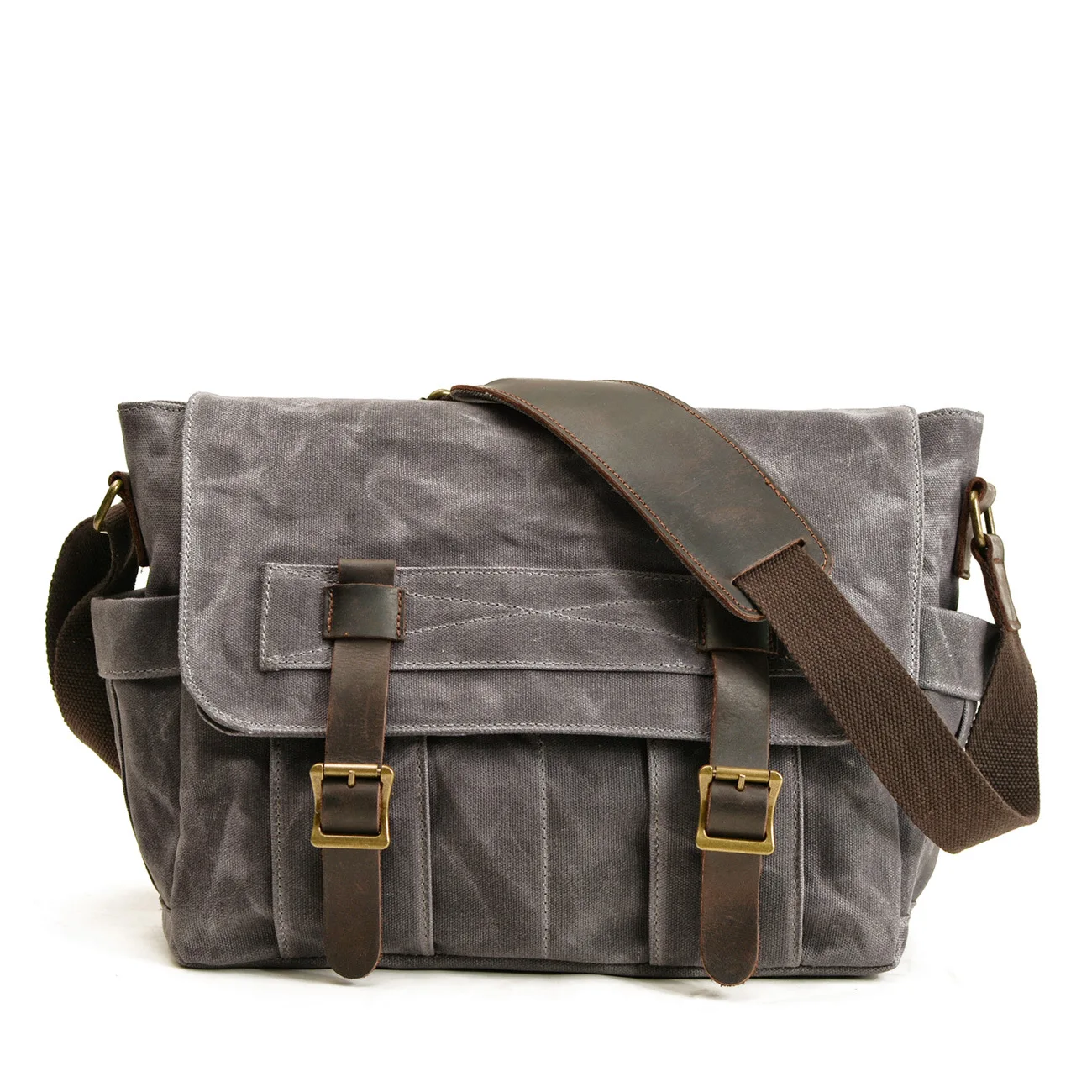 Vintage Canvas Male Messenger Bag Waterproof Men Motorcycle Bag Waxed Canvas Travel Shoulder Bags For Men