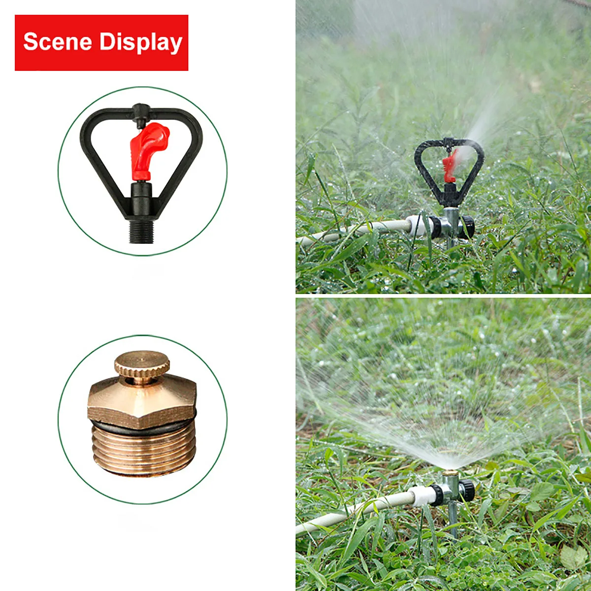 1 pz 1/2 pollici filetto maschio regolabile atomizzatore ugello di raffreddamento 360 gradi giardino agricoltura prato irrigazione spruzzatore irrigatori