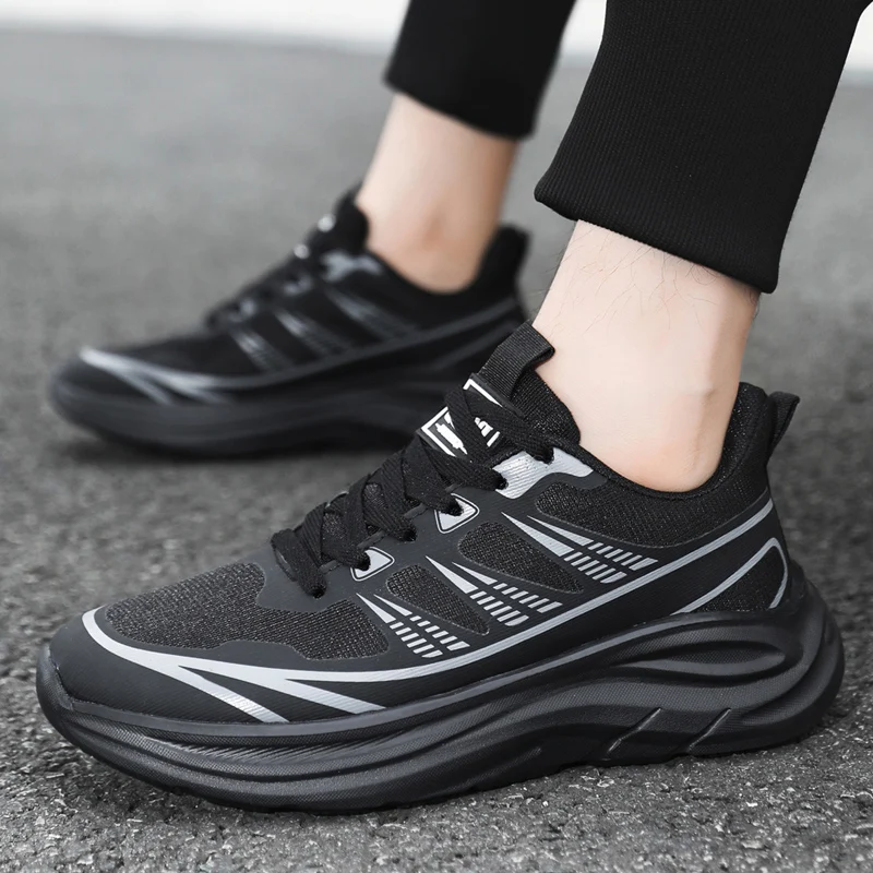 

Легкие и дышащие кроссовки на толстой подошве для повседневного бега и тренировок, спортивные мужские кроссовки с мягкой подкладкой для ходьбы и бега