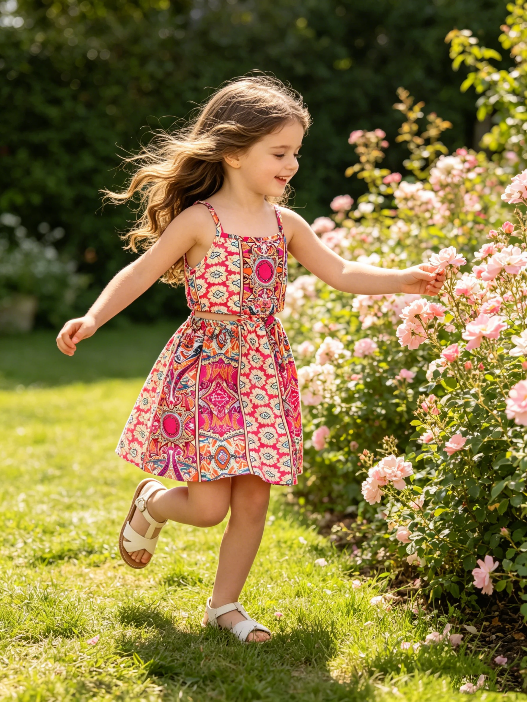 2026 Mädchen Sommer-Modekleid, Lässiges Liebesmuster, Atmungsaktives Ärmelloses Kleid mit Quadratischem Ausschnitt (Ohne Accessoires) – Detail 15
