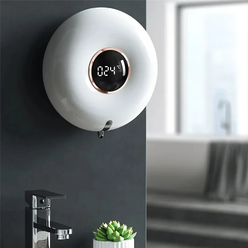 AUAU-Automatic Soap Dispenser 300ML USB Chargeable Smart Foam Machine Touchless LED Display Sensor Foam Soap Dispenser Easy To U