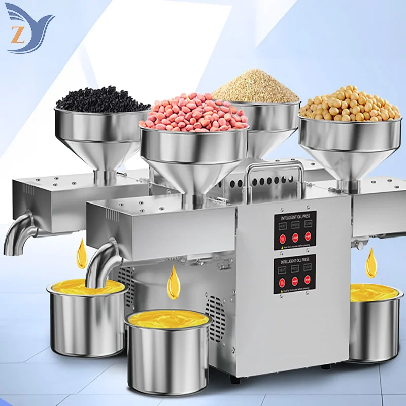 Oil Press Machine B04 Four-in-one Stainless Steel Commercial Kitchen Seeds Sunflower Sesame Coconut Peanut Bean Extraction Maker