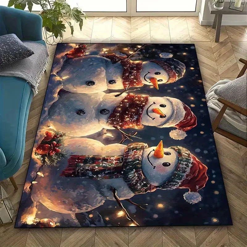 Christmas Area Rug for Living Room Floor Mat Kitchen Carpet Holiday Gift Home Decor Bedside Indoor Lounge Sofa rug doormat