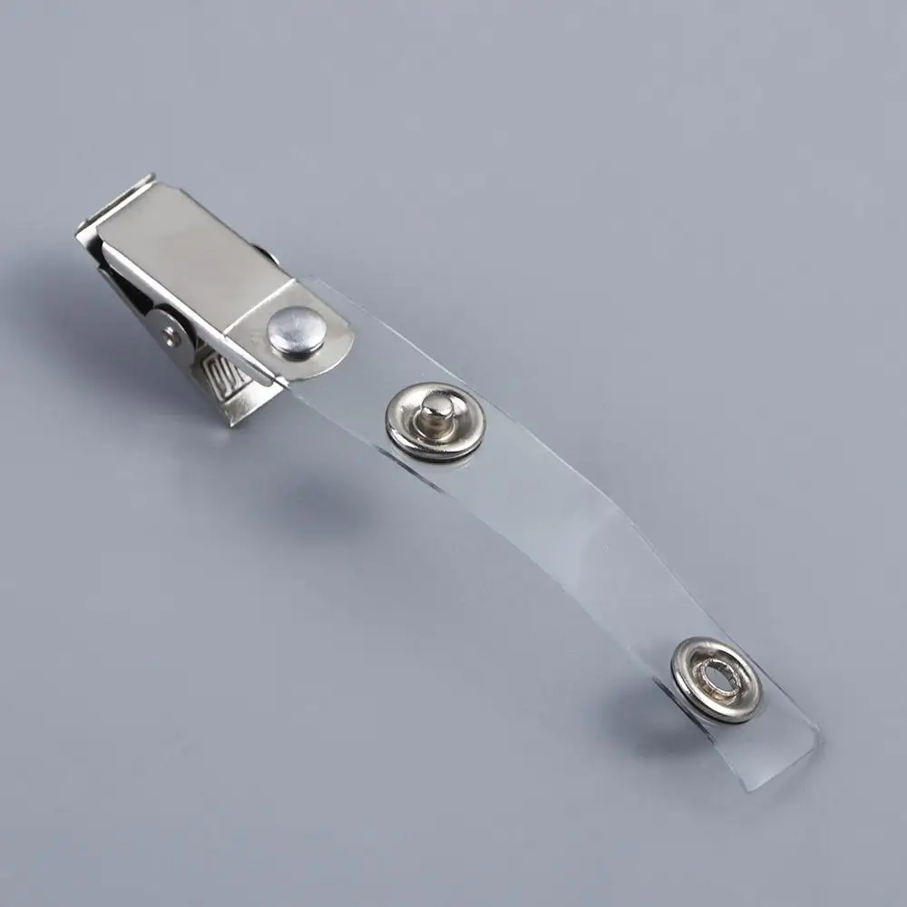 Chest Buckle Name Tag Stainless steel Key Card Holder Metal Badge Reel Clips ID Card Clips Card Clip Holders Badge Holder Clip