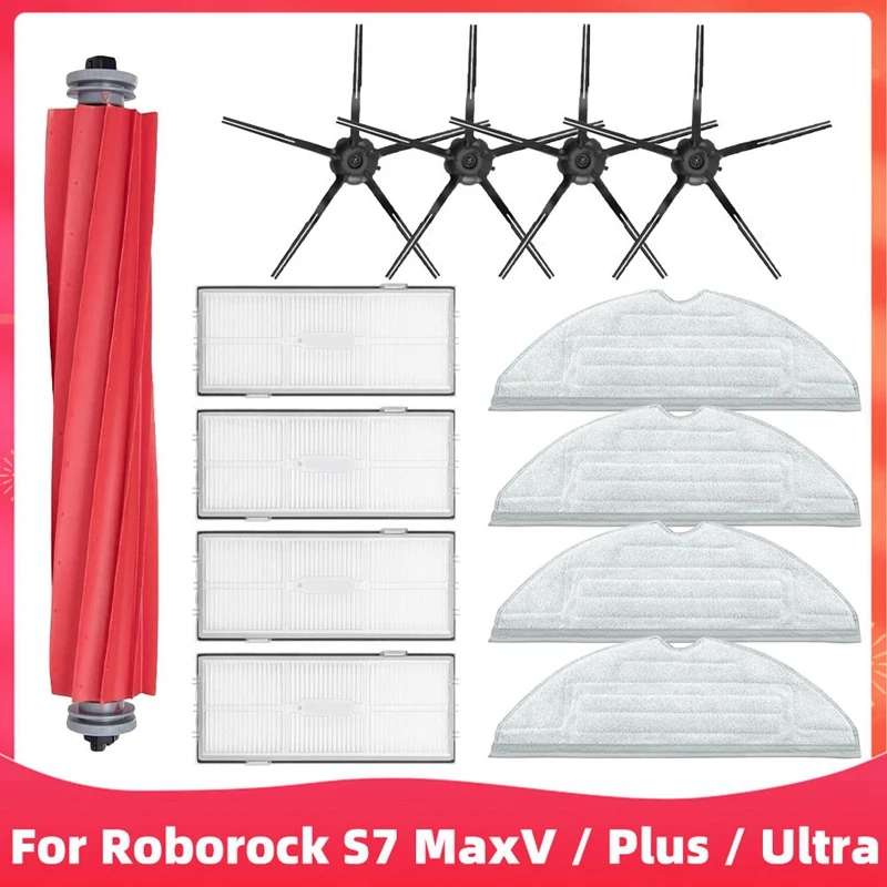 Promoção! para xiaomi roborock s7 maxv/s7 maxv plus/s7 maxv ultra/g10s robô peças de vácuo escova lateral principal filtro hepa mop