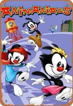 Vintage Tin Signs Animaniacs TV Show 90s Kid Gift Vintage Wall Decor Retro Art Tin Sign fun Metal Sign Funny Decorations for Hom