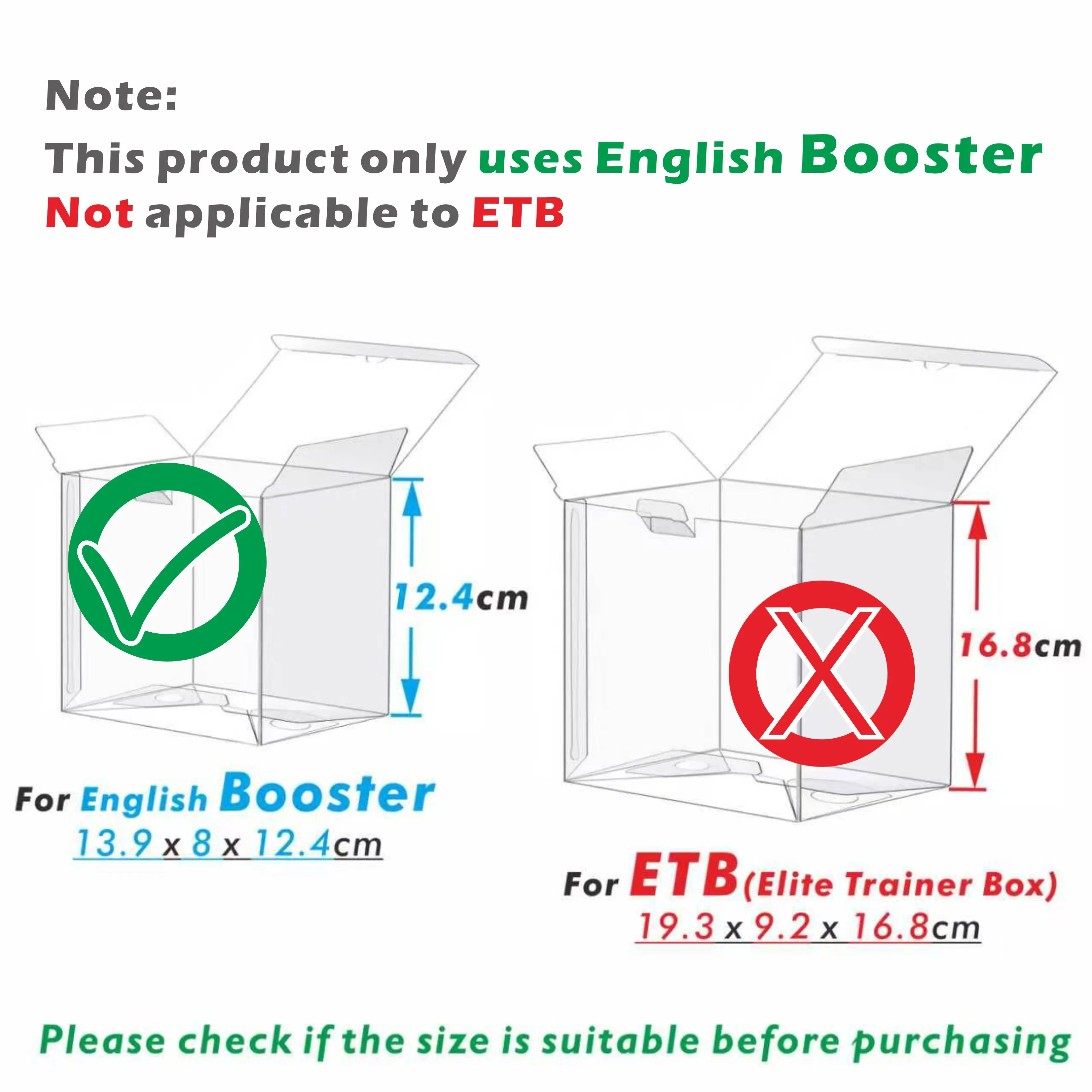 5/10PCS Booster Box Fall 0,45mm Dicke Klare Lagerung Für Booster Box Fall Display Protektoren Kompatibel mit Englisch Booster Box – Detail 1